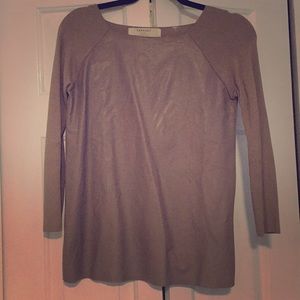 zara leather knit sweater!